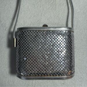 Vintage Silver Mesh Metal Frame Box Bag by Y&S